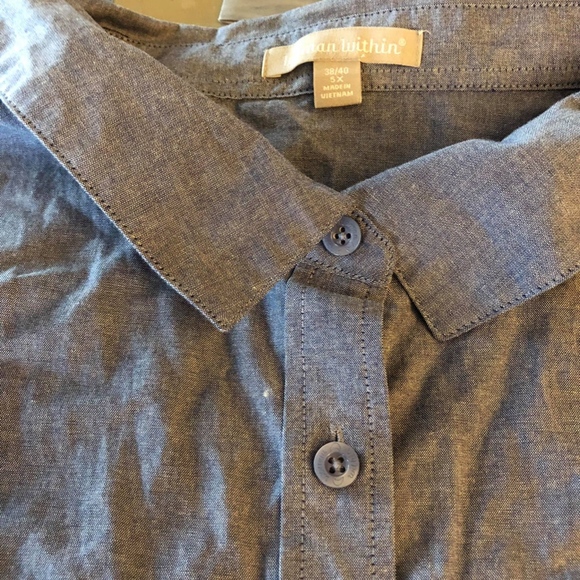 WOMAN WITHIN BUTTON DOWN PERFECT SHIRT - Picture 6 of 7